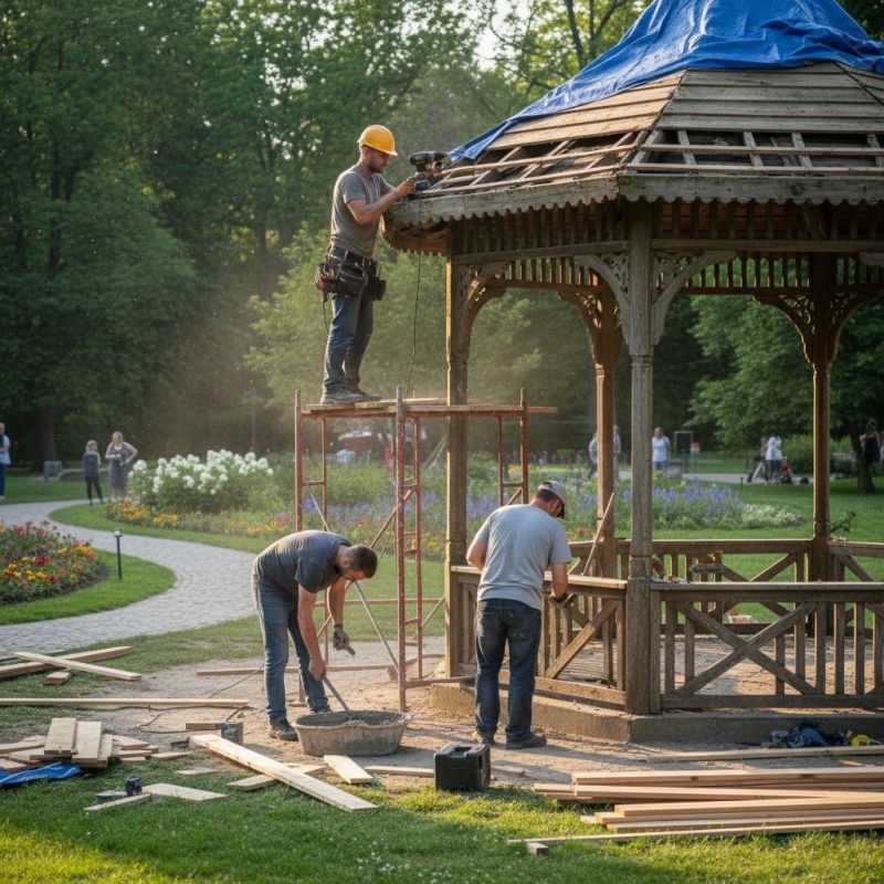 Oval Gazebo Installation